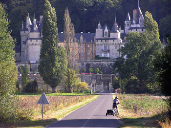 Biking along the Loire Valley with trailers